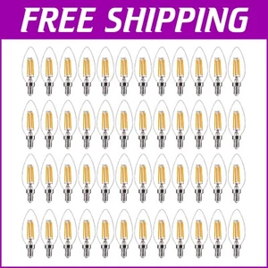 48-Pack Soft White LED Candelabra Bulbs - Dimmable & Efficient Lighting Solution - Picture 1 of 11