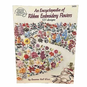 AMERICAN SCHOOL NEEDLEWORK Encyclopedia of Ribbon Embroidery Flowers 121 design - Picture 1 of 4