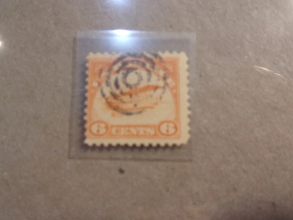 USA Used, 1918 issue, 6 Cent Airmail Cuirtis Jenny Issue, Orange Scott #C1 - Image 1 of 1