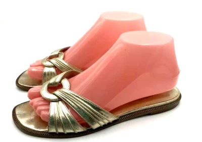 Manolo Blahnik Gold Flat Sandal US 7 EU 37.5 - Image 1 of 4