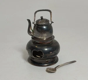 Juego de coctelera de sal y pimienta japonesa de plata esterlina 950 de colección pátina para tetera - Imagen 1 de 18