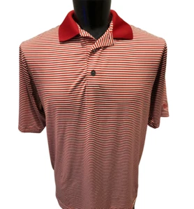 Footjoy Golf Polo Men Size XL Red White Stripes - Picture 1 of 5
