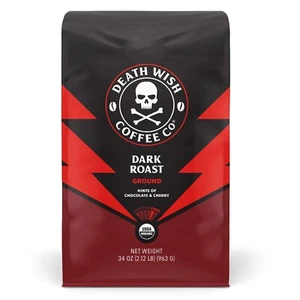 Café molido tostado oscuro Death Wish (34 oz.) - Imagen 1 de 5