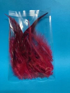 30 Pcs 4-6" Long Dyed Rooster COQUE Tail Feathers Color: Red New! - Picture 1 of 8
