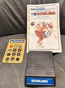 Bowling (Intellivision, 1980) Instrucciones de juego 1 superposición. Probado funcionando - Imagen 1 de 1
