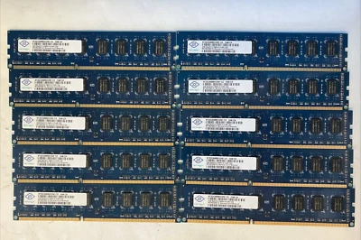 (10x 2GB) Nanya 2Rx8 DDR3-1333 PC3-10600U Desktop DIMM RAM M210B2306E.X2 ~ - Image 1 of 4