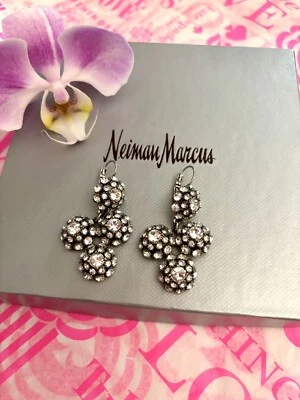 KATE SPADE “PUTTING ON THE RITZ" CRYSTAL CHANDELIER EARRINGS PAVE SILVER RARE - Image 1 of 4