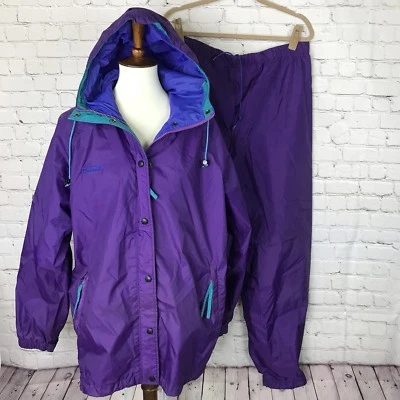 🔥Vintage Columbia Nylon Track Suit Radial Sleeve Omni Tech Waterproof Sz L AH03 - Image 1 of 4