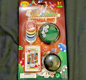 Juegos de mesa mini juegos de casino Jimmy's Toys juego juegos de azar 13 piezas más de 3 años - Imagen 1 de 3