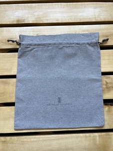 Brunello Cucinelli Gray Shoe Dust Bag with Logo Made in Italy - Picture 1 of 4