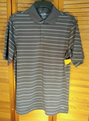 NEW Duo Dry C9 Champion Mens Polo Golf Shirt Gray Stripe Sz Small NWT Ventilated - Image 1 of 4