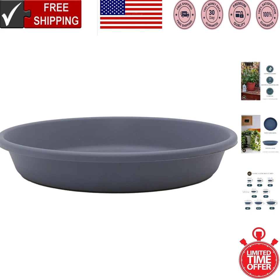 The HC Companies SLI10000DE2C012LRCMN Classic Saucer 10" Slate Blue