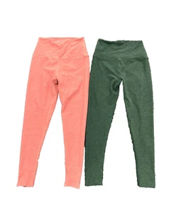 2 Leggings Beyond Yoga Spacedye Caught In The Midi Cintura Alta Verde Melocotón S - Imagen 1 de 10