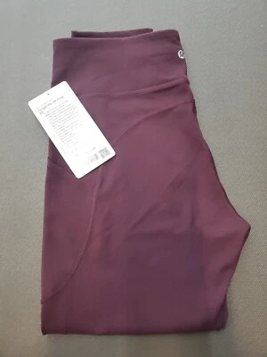 Lululemon Women's Invigorate HR Crop 23” Everlux LW6BDVS CSSI BURGUNDY Size 10 - Image 1 of 4