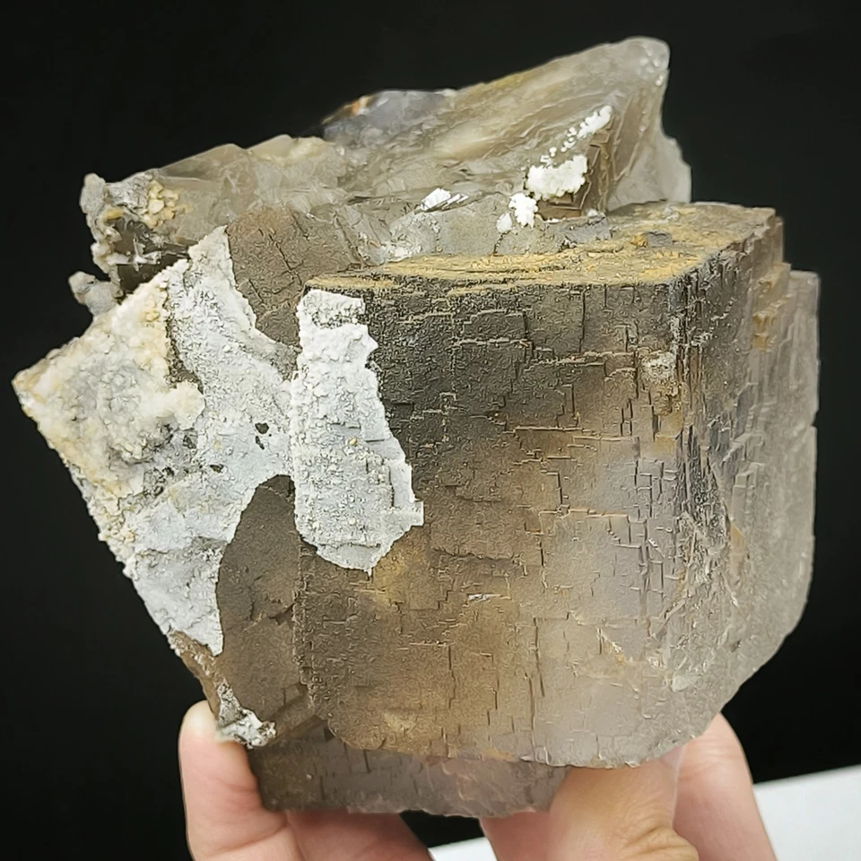 Muestra mineral de cristal de fluorita cúbica grande de 1,9 kg rara natural Step Wise Foto 1 de 4