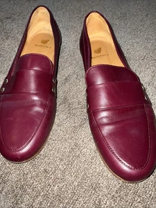 Bobbies Paris Women’s Burgundy Leather Loafers Eu 39 US 9 - Picture 1 of 8