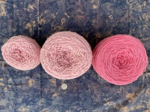 Reclaimed Pink Yarn Lot Baby And Hot Pink For Knit And Crochet - Picture 1 of 1