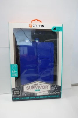 Griffin | Black & Blue Survivor Slim Samsung Galaxy Tab E Case | New Open Box - Image 1 of 4