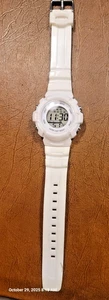 Women’s White Digital Watch Steel  Working New Battery Installed - Picture 1 of 4