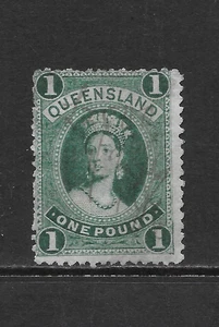 QUEENSLAND SCOTT 78 USED FINE - 1883 1L DARK GREEN ISSUE - QUEEN VICTORIA - Bild 1 von 2