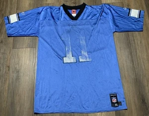 VTG Detroit Lions Roy Williams Reebok NFL Jersey Mens XL Football Blue #11 - Picture 1 of 13