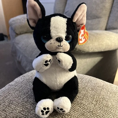 BNWT Ty Beanie Bellies Tink the Boston Terrier Dog Super Soft Plush Toy NEW Tags - Image 1 of 4