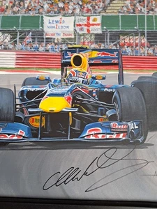 Mark Webber handsigniertes Andrew Kitson Re Production Kunstwerk - Bild 1 von 4