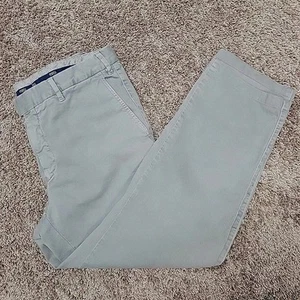 Fedeli Pants Mens 50 Faded Olive Boston Cotton And Cashmere Blend Twill 32x27 - Picture 1 of 12
