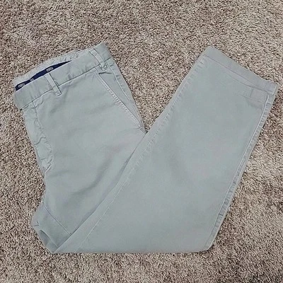 Fedeli Pants Mens 50 Faded Olive Boston Cotton And Cashmere Blend Twill 32x27 - Image 1 of 4