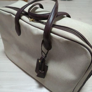 Borsa HERMES Victoria 50 Boston cerniera tela marrone con lucchetto, chiave autentica  - Foto 1 di 16