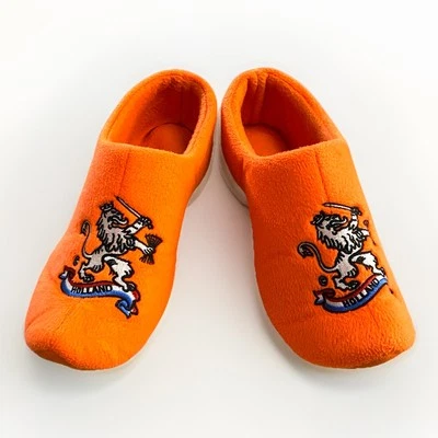Zapatillas zueco holandesas World of Clogs en naranja para hombre talla 11,5 bordado holandés Foto 1 de 4