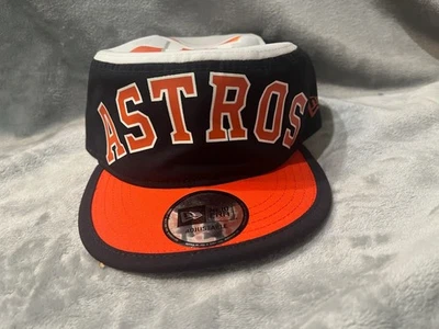 Houston Astros Painters Hat Cap MLB New Era Snapback  Navy Orange  - Image 1 of 4