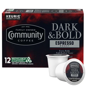 Cápsulas de café tostado espresso oscuro y audaz 12 unidades, compatibles con tostado extra oscuro... - Imagen 1 de 8