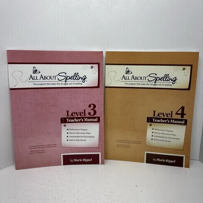 All About Reading Level 3 Teacher's Manual & Level 4 Teacher’s Manual- Rippel - Image 1 of 4