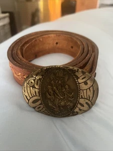 Vtg Brass Belt Buckle Big Al Award Design Medals Inc. Read - Picture 1 of 16