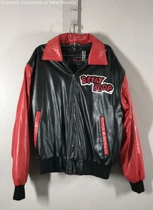 Excelled Womens Red Black Betty Boop Graphic Bomber Jacket - Size M - Picture 1 of 5