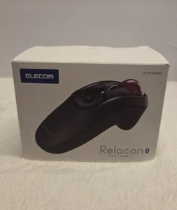 ELECOM Mouse Wireless w/Receiver Trackball Handy Type Relacon Black M-RT1BRXBK - Picture 1 of 9