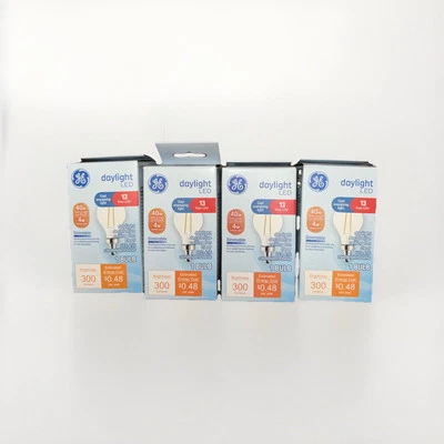 GE Decorative Ceiling Fan Clear LED A15 Candelabra Base 4W=40W 13 Yr Life - Image 1 of 2