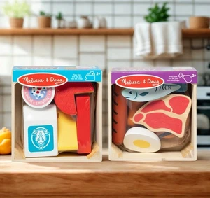 Melissa & Doug Wooden Food Group Play Sets Pretend Food BRAND NEW - Picture 1 of 7