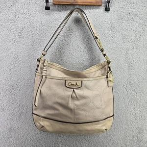 Coach Leder Signature Perforiert Park Erhöhte Seesack (F19739) Beige Handtasche - Bild 1 von 21