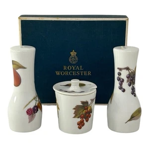 Royal Worcester Evesham Gold Salz & Pfefferstreuer und Senfglas OVP - Bild 1 von 24