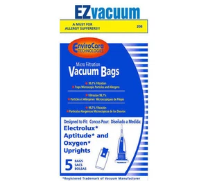 Electrolux Aptitude/ Eureka DX Upright Micro Filtration vacuum cleaner bags #208 - Picture 1 of 5