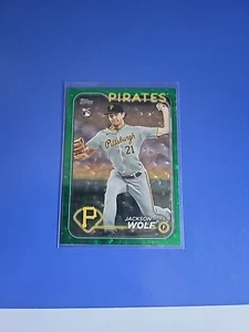2024 Topps Series 2 Jackson Wolf #533-Green Foilboard /499 RC - Picture 1 of 5