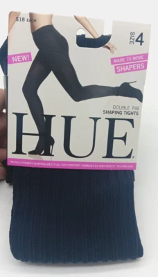 Medias modeladoras de doble costilla azul marino talla 4 L/XL hechas para mover modeladores U17262 Foto 1 de 4