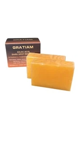 GRATIAM Organic Kojic Acid Dark Spot Remover Soap Bars with Vitamin C, Retinol, - Picture 1 of 1
