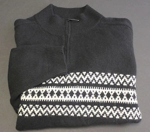 Eddie Bauer Half Zipper Pullover Sweater White Design 100% Lambs Wool Size L - Picture 1 of 2