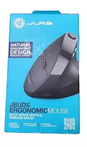 JLab - JBuds Ergonomic Wireless Mouse - Black - Picture 1 of 3
