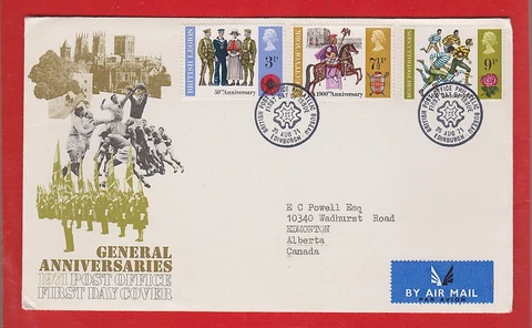 UK   1971 General Anniversaries FDC Cover