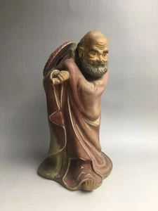 Free shipping Rare Chinese porcelain red glaze Old man statues - Picture 1 of 9