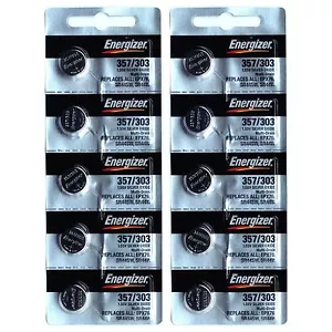 10 pcs Energizer 357 303 SR44W SR44SW SILVER OXIDE Batteries EPX76 A76 NEW 0%Hg - Picture 1 of 2